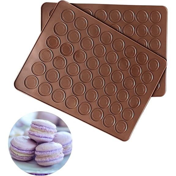 Non-Stick Easy Clean Macaron Cookie Template, Double Thickness Oven Safe Baking Mat for Professional Macaron Kit