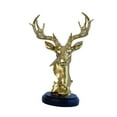 thumbnail image 4 of CoudarTitie Deer Head Figurine Craft Animal Sculpture Home Accent Decorative Piece Resin for golden, 4 of 9