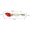 thumbnail image 3 of 103mm LED Luminoso Madera Falsa Camarones Cebo Calamar Jigs Hook Señuelos (Rojo + Blanco), 3 of 5