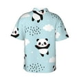 thumbnail image 3 of Picia Cute Panda Bear Gentle Cotton Regular Fit Short Sleeve Casual Hawaiian Shirt for Men-Small, 3 of 9