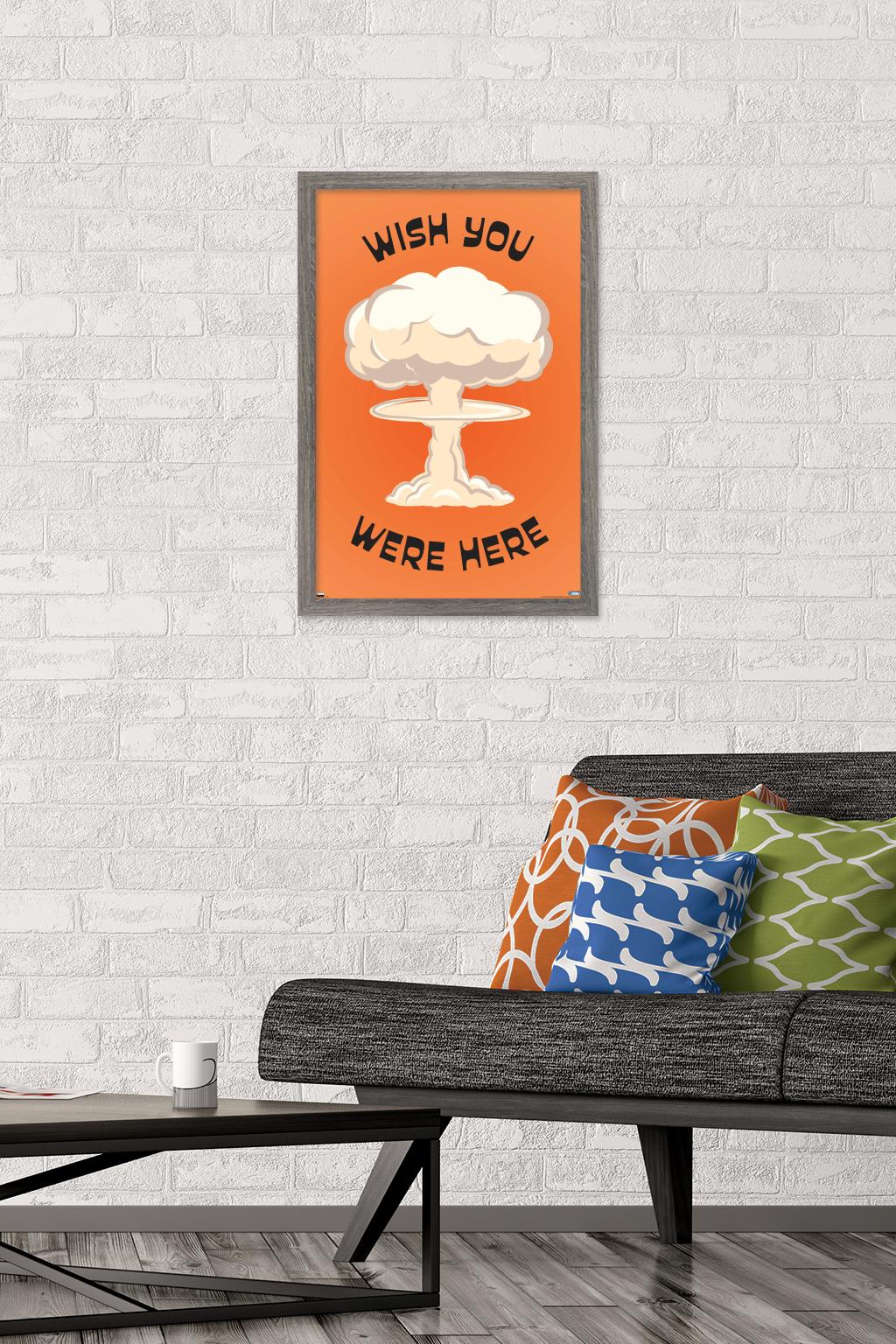 Well This Is Awkward - Wish You Were Here Wall Poster, 14.725" x 22.375" Framed