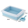 thumbnail image 7 of Cheers.US Rectangle Cat Litter Box,Easy Clean No Smell Pet Kitty Litter Box Litter Pan Cat Potty Semi-Closed Anti-Splash Litter Box Case Toilet Tray with Scoop, 7 of 7