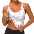 thumbnail image 3 of Balery Breast Cancer Awareness (4) Pattern Racerback Sports Bras for Women - Padded Seamless High Impact Support for Yoga Gym Workout Fitness-X-Large, 3 of 8