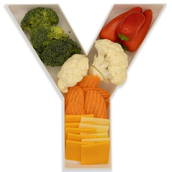 10" Charcuterie Letters Reusable Plastic Box Form Tray Display for Treats, Charcuterie , Candy, Charcuterie Box, Custom Charcuterie Letters Fillable - Reusable Letter Box - (White Plastic, Y)