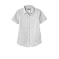 thumbnail image 3 of Port Authority LW809 Ladies Short Sleeve SuperPro React Twill Shirt, White, 3XL, 3 of 4