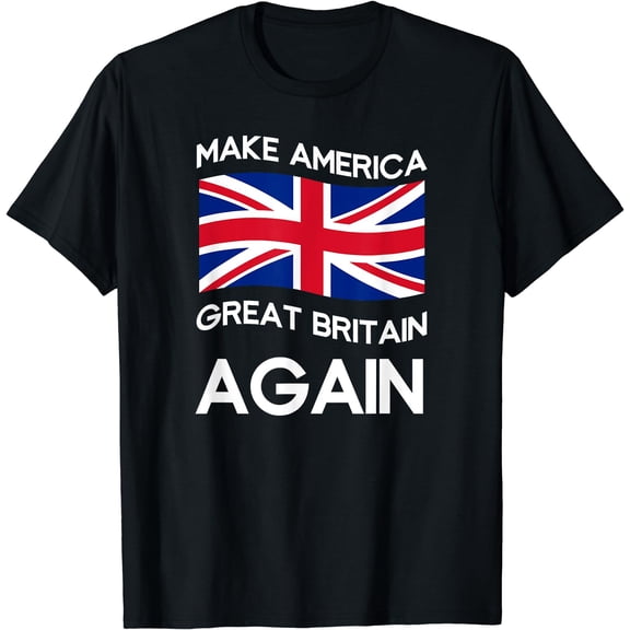 Make America Great Britain UK Flag Shirt Black Small