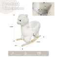 thumbnail image 3 of DIPU-Home Alpaca Ride-On Rocking with Lullaby Song, Hand Puppets, Safety Belt, Plush Rocking Horse for Ages 1-3, Interactive Kids Rocker, White, 3 of 7