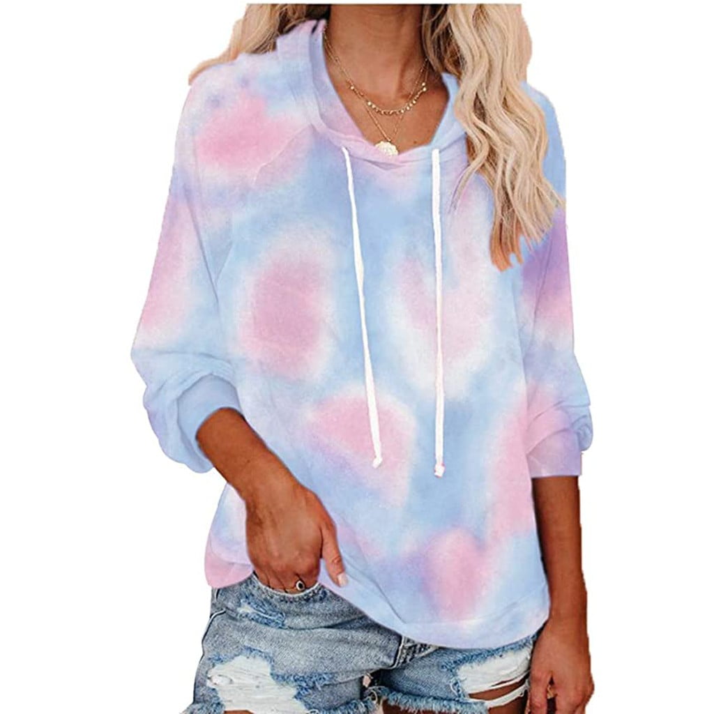 tie dye drawstring hoodie
