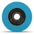 thumbnail image 2 of Flap discs pack of 10, 125mm 80 grit, zirconium corundum for sanding metal, steel, wood, 2 of 4