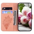 thumbnail image 4 of Wallet Case for iPhone 11 Pro 5.8-Inch, Embossed Flower Shockproof Flip Case with Magnetic Kickstand Card Slots Phone Cover for iPhone 11 Pro,Pink, 4 of 16