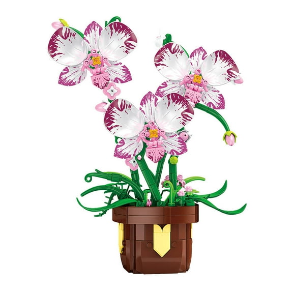 GZBricker Phalaenopsis Flowers Bouquet Building Set, Compatible with Lego Botanical Collection Home Office Decor for Women Adults Girls 323PCS