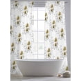 thumbnail image 5 of Spring Floral Sheer Curtains 2 Panels Set Yellow Lower Gray Leaf Watercolor Eucalyptus Leaves Sheer Window Curtains Light Filtering Rod Pocket Voile Drapes for Bedroom Living Room 52"X84", 5 of 9
