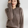 thumbnail image 1 of Chandail à Capuche Automne et Hiver pour Femmes Manches Longues Mode Chandail-Over Couleur Unie Décontracté Élégant, 1 of 5