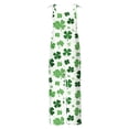 thumbnail image 5 of BiZtdJrK Prime Sales of The Day, St Patricks Jumpsuits for Women 2025 Funny Printed Cute Holiday Rompers Summer Casual Adjustable Strap Cotton Linen Overalls with Pockets Green XXXXL, 5 of 6