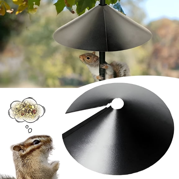 ZHZFKQ 2026 New Squirrel Proof Baffle – 12 Inches Wide Squirrel Protection for Bird Feeders – Anti-Rust Galvanized Steel Hangable Baffle,Protects Bird Houses From Squirrels