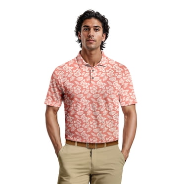 Ben Hogan Men's & Big Men's Performance Crosshatch Tropical Short Sleeve Polo Shirt, up to 5XL