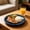 A, variant on olkpmnmk Round Serving Platters, PP Material Stackable Color Dinner Trays Trays, Restaurant Serving Trays, Reusable Plastic Fast Food Serving Tray for Coffee Home Cafeteria Hotel, 10.2 Inch