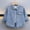 Blue, variant on Zpanxa Girls Jean Jacket Kids Lapel Short Sleeve Washed Denim Shirt Jacket Toddler Girls Casual Layering Jean Top