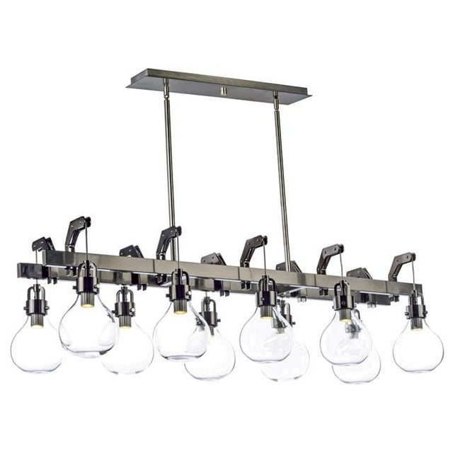 Maxim 39698CLDSN Kinetic LED 10-Light Linear Pendant, Dark Satin Nickel