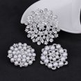 thumbnail image 4 of 6PCS Brooch Pin Pearl Rhinestone Decor Water Drop Crystal Brooch Corsage Brooch Pin for Wedding, 4 of 5
