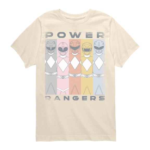 Power Rangers - Group Tonal Washed - Youth Boys Short Sleeve Graphic T-Shirt