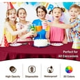 thumbnail image 2 of Exquisite Premium 84in. Round Plastic Tablecloth - Burgundy - 6 Count, 2 of 9