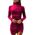 thumbnail image 5 of KaLI_store Formal Dresses for Women Evening Party Dresses for Women Criss-Cross Satin Spaghetti Strap Backless Long Dress A-Line Hem Side Split Wedding Dresses Red,M, 5 of 5