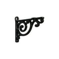 thumbnail image 1 of Supports d'Étagère en Fonte 4′′ X 3,5′′ – Supports Décoratifs Faits à la Main en Fonte de Sable, Fini Noir Enduit de Poudre – Supports Muraux Robustes pour Usage Intérieur et Extérieur, Ensemble de 2 avec Vis, 1 of 1