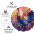 thumbnail image 4 of Balery 6 Pcs Rooster Oil Paintingleather Coasters Set, Drink Table Cup Coasters For Living Room Kitchen Coffee Decor, 4 of 9
