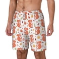 thumbnail image 2 of Uemuo Squirrel And Maple Leaf Pattern Mens Swim Trunks Quick Dry Board Shorts with Mesh Lining, Stretch Beach Shorts Quick Dry No-Chafing Board Shorts-X-Large, 2 of 9