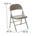 thumbnail image 5 of Emma + Oliver 4 Pack Double Braced Gray Metal Folding Chair, 5 of 13