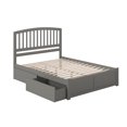 thumbnail image 4 of Lit Plateforme Grand en Bois Richmond avec Pied de Lit et Tiroirs de Rangement, Gris, 4 of 16