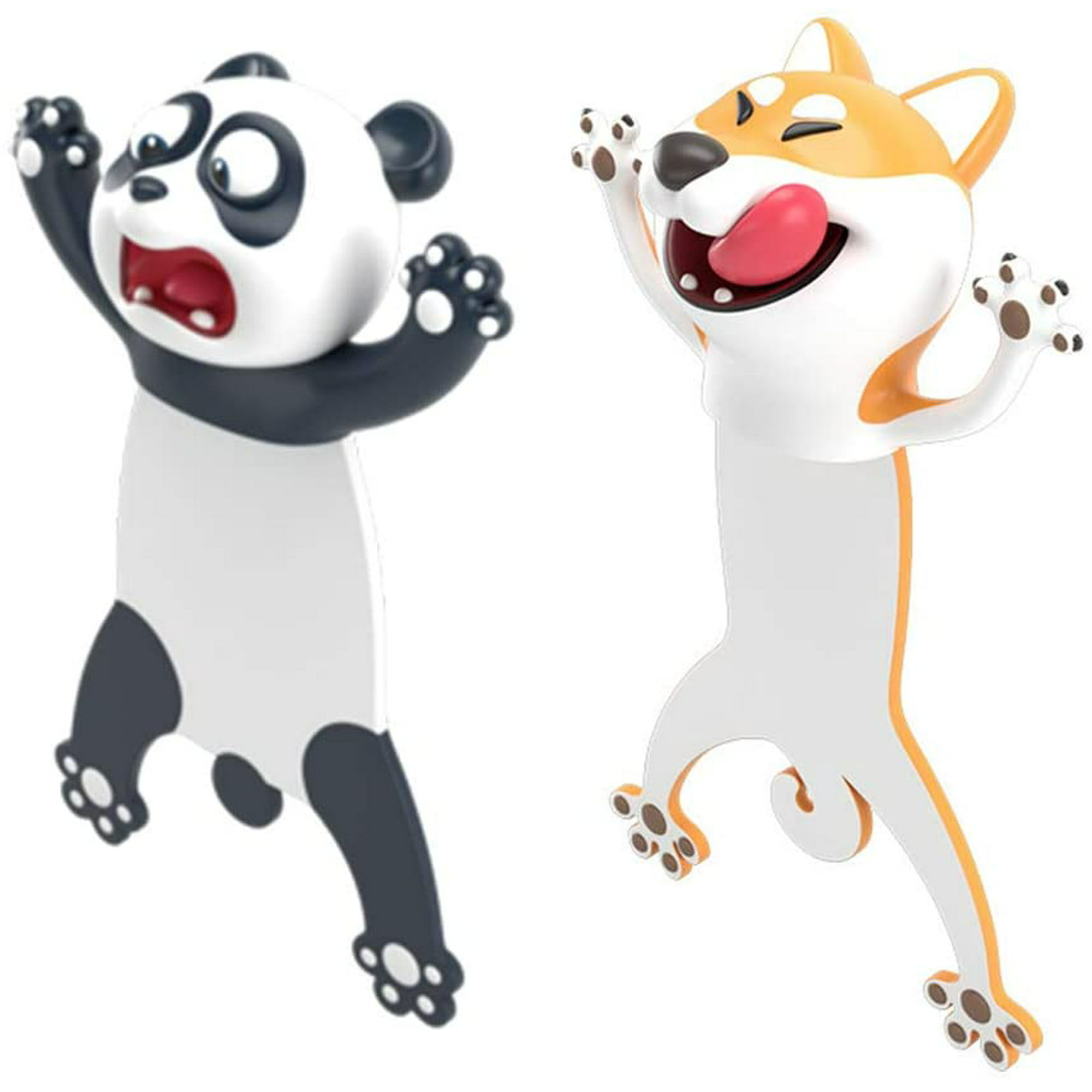 GWOKWAI 2Pcs 3D Bookmark, Creative Cartoon Animal Bookmark Stereo Dog &  Panda Book Marks for Kids Student | Walmart Canada