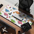thumbnail image 2 of Long Mouse Pads for Desk,White Dinosaurs Colorful Leaves Pattern Desk Mats on Top Of Desks, Desk Mouse Pad Extra Large with 3mm Non-Slip Base and Stitched Edge for Gaming,Office,Work,Home 35.4"x15.7", 2 of 6
