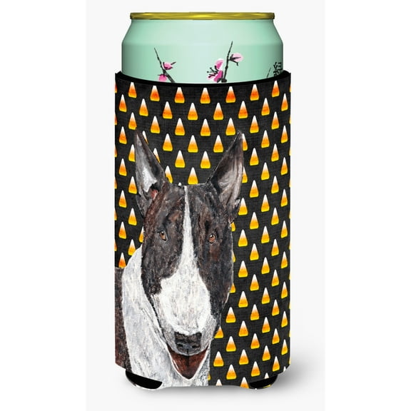 Bull Terrier Candy Corn Halloween Tall Boy Hugger