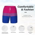 thumbnail image 3 of Mens Bisexual Pride Flag 2 in 1 Quick Dry Swim Trunks with Compression Liner Beach Shorts, 3 of 6