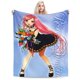 thumbnail image 1 of Manta de franela cálida y acogedora con dibujos de Rosario y vampiros para sala de estar, dormitorio, cama, sofá, coche, mantas de vellón para todas las estaciones, regalos para niños, adolescentes y, 1 of 8
