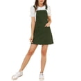thumbnail image 1 of Vestido de tirantes ajustables para mujer INSPIRE CHIC, casual, por encima de la rodilla, color verde oliva, 1 of 7