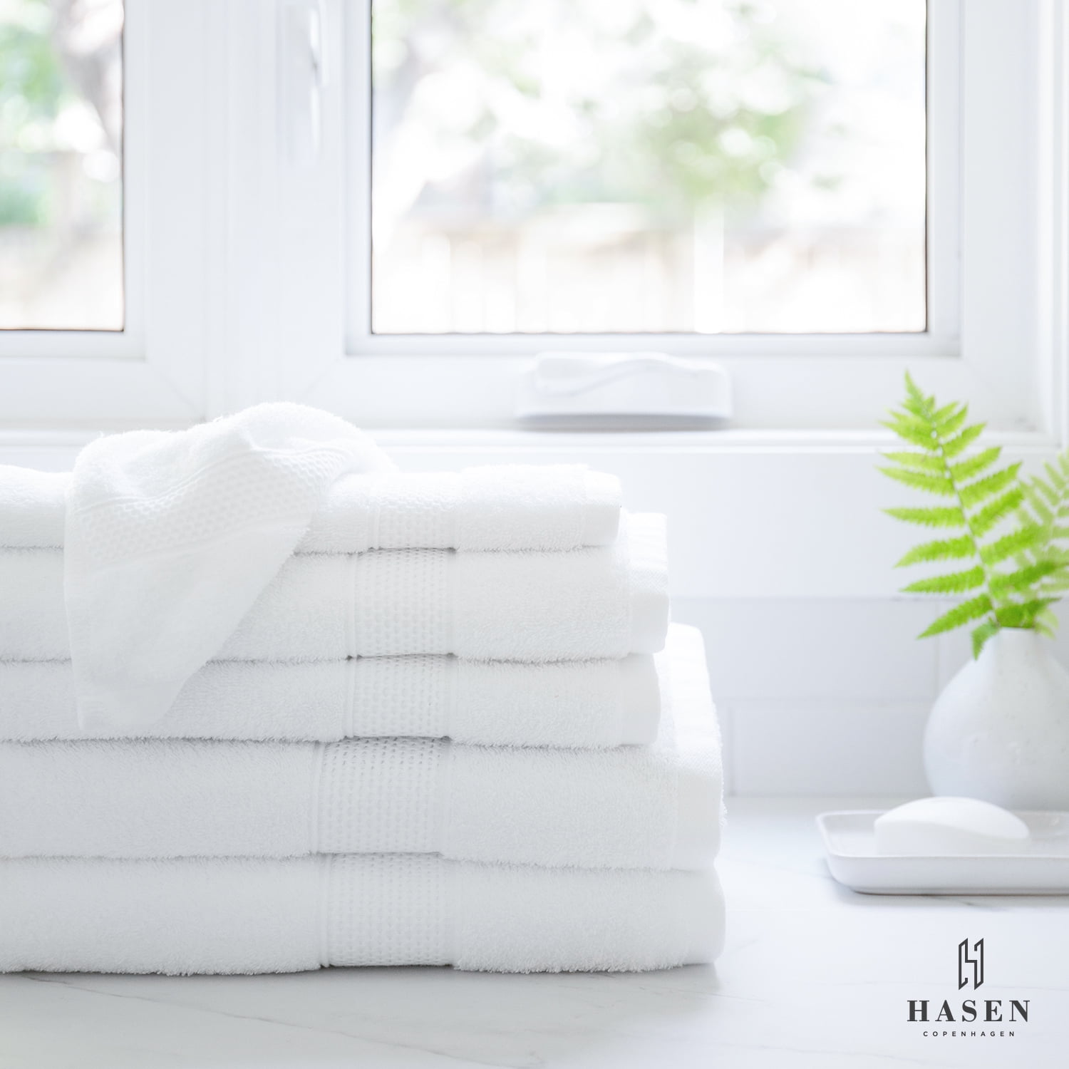 Elaine Karen Premium Cotton Bath Hand Towels for Home, Hotel & Spa, 6-Pack  White 