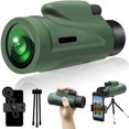 thumbnail image 2 of Telescopio Monocular 12X50 Hd, Telescopio Para Teléfono Móvil Con Soporte Para Teléfono Móvil, Monocular Portátil Para Observación De Aves, Senderismo, Escalada Yuarrent HA036640-00, 2 of 6