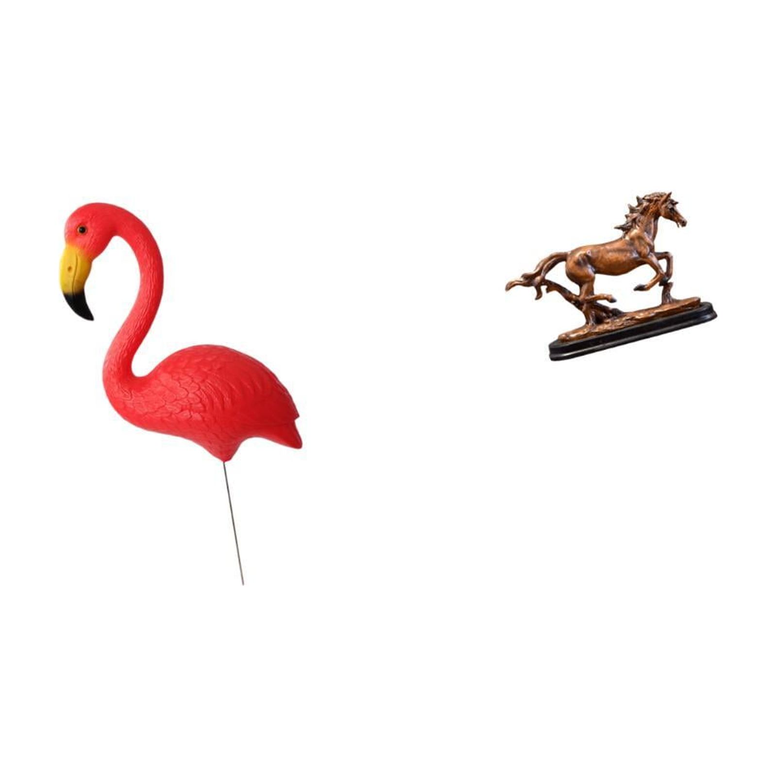 simhoa Bird Statue Figurine Yard Art Ornament Flamingo Garden Stake Sculpture for Spring Holiday Fairy Garden Accessories Horse Artwork Collectible Ornament Statue for Desk Decoration Living