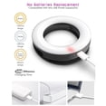 thumbnail image 6 of Rechargeable Ring Light Clip-on for iPhone, Android with 4 Adjustable Light Modes 40 Leds Beads Built-in 200mAh Battery Selfie Fill Ring Light for Photography Camera Video Girl Makes up, 6 of 7