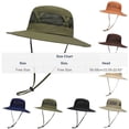 thumbnail image 2 of Fisherman Hats for Men Women Wide-Brim Sun Protection Bucket-Hat Unisex Casual Solid Color Breathable Fishing Hiking Visor Cap, 2 of 2