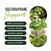 50MG Sulforaphane Supplement from Broccoli Sprouts | NRF2 Activation with Glucoraphanin, Myrosinase & Antioxidants | Support Cellular & Immune Health | Broccoli Seed Microbeadlets, Vegan 60 Count