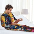 thumbnail image 6 of Lsque Colorful Daisy Sunflower Cow Pattern Long Sleeve Pajama Set for Men - Soft 2-Piece Sleepwear and Loungewear Set with Pockets, Comfy Nightwear-XX-Large, 6 of 7