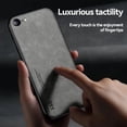 thumbnail image 5 of Funda con textura de cuero para iPhone, carcasa con soporte magnético para iPhone 7, 8, 7 Plus, 8 Plus, X, XS, XS, Max, XR, SE, 2022, 2020, 5 of 5