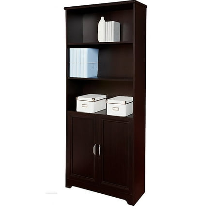 doors bookcase shelf realspace magellan espresso glass bookcases walmart door dialog displays option button additional opens zoom