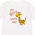 thumbnail image 4 of Inktastic My Nana Loves Me- Cute Giraffe Boys or Girls Long Sleeve Toddler T-Shirt, 4 of 5