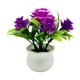 thumbnail image 2 of Vegetación artificial de plástico en maceta con rosa bonsái artificial | Plantas artificiales realistas para decorar el hogar, la oficina, el escritorio o el alféizar de la ventana, 2 of 6