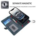 thumbnail image 2 of for iPhone 16e PU Leather 2 in 1 Case, Detachable Magnetic Wallet Case with Card Holder, Removable Flip Folio Cover with Stand Shockproof Protective Phone Cover, Compatible with MagSafe, Navyblue, 2 of 8